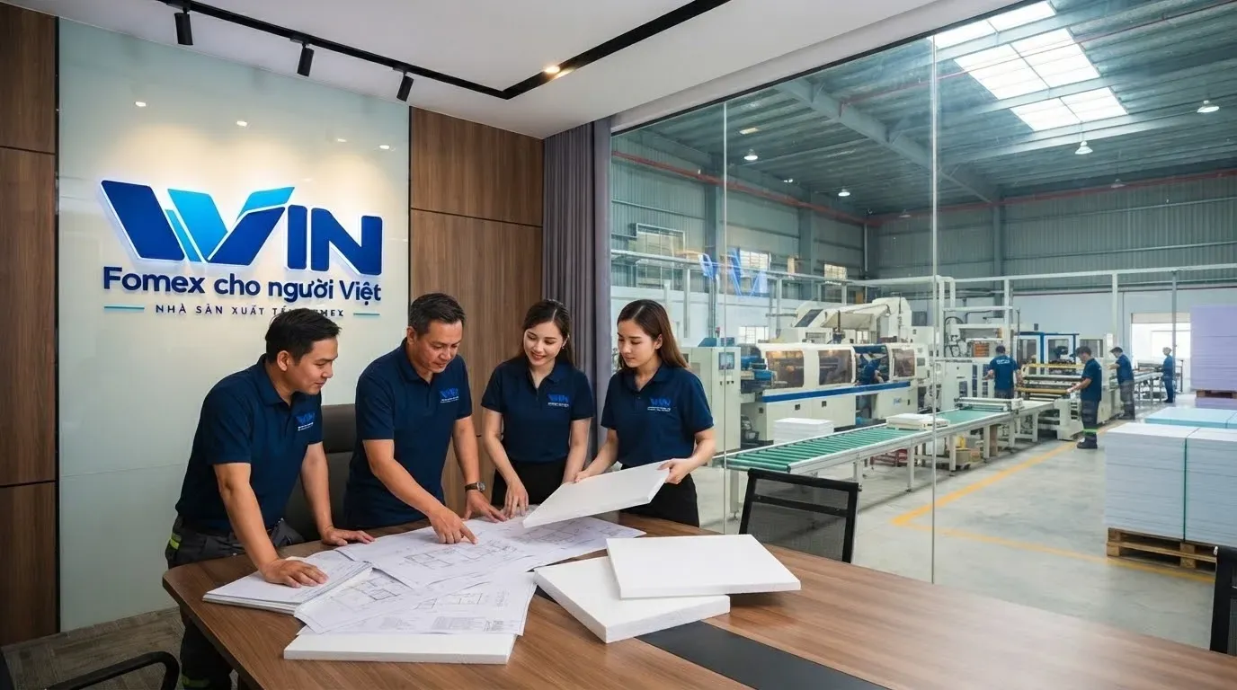 Đội ngũ WIN trao đổi kỹ thuật tại nhà máy